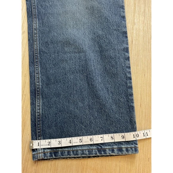 PERRY ELLIS AMERICA Mens VTG Blue Jeans 420 Stonewash Loose Straight Leg 34 X 30 - Picture 8 of 10